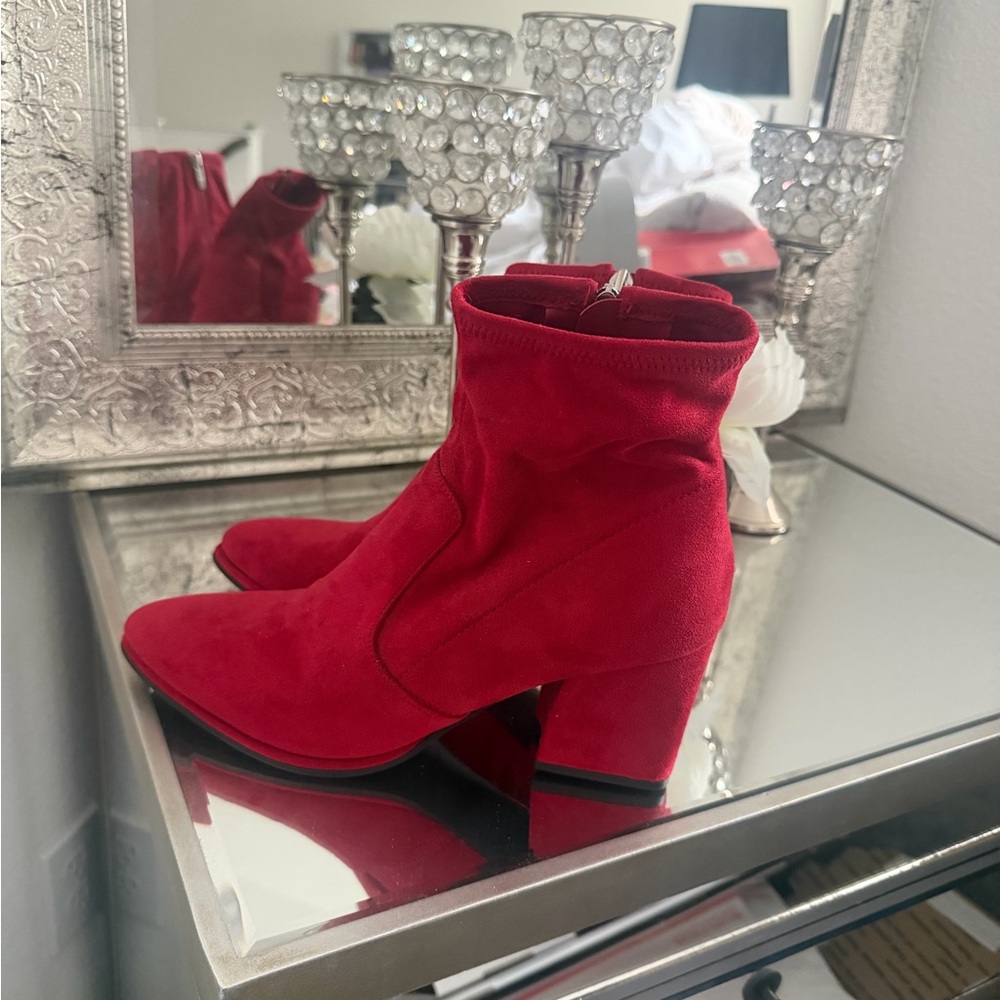 Marc Fisher Red Heeled Boots